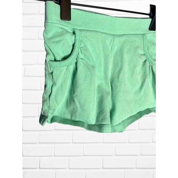 Old Navy Kids Girls Size 5T Pull On Shorts Pastel Green 100% Cotton With Pockets - Picture 2 of 4